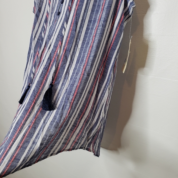 St John's Bay Top Sleeveless Striped Blue and White Women's Size Small NWT - Picture 11 of 15